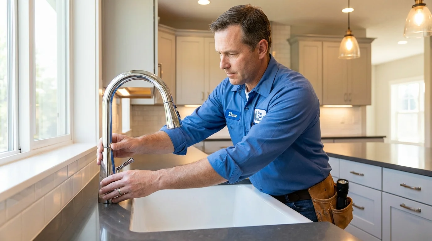 Kitchen faucet installation by Johns Plumbing LLC in Schenectady